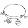 happy camper charm bracelet for her rv rravel trailer glamping gift for women camping lovers key chain