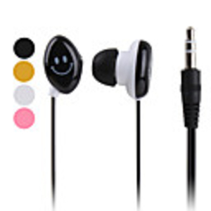 Happy Smiley Style In-Ear Earphones with Cable Winder (Assorted Colors)