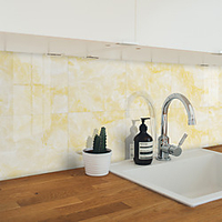 Hard Piece Marble Tile Sticker Yellow Granite Wallpaper Self-adhesive Wall Sticker Removable Waterproof Sticker Home Kitchen Bathroom Yellow Marble Wallpaper miniinthebox