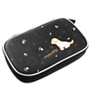 Hard Pouch with Cute Dog Pattern for Nintendo DS Lite (Black)