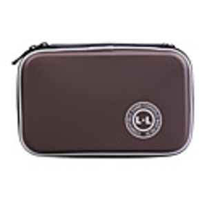 Hard Protective Carry Pouch with Carabiner Clip for Nintendo DSi XL (Brown)