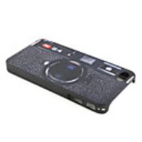 Hard Protective Case with Camera Print for iPhone 4 (Black)