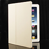 Hard PU Leather Case Skin with Stand for Apple iPad 2 2nd Generation(White)