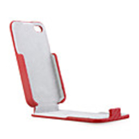 Hard Rubber Leather Case for iPhone 4 Red