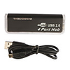 Harmonica Shaped 4-Port USB 2.0 Hub (Black)