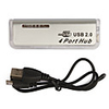 Harmonica Shaped 4-Port USB 2.0 Hub (Silver)
