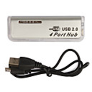 Harmonica Shaped 4-Port USB 2.0 Hub (Silver)