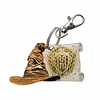 harry potter keychain – hufflepuff collegiate crest shaped acrylic – fused image officially licensed