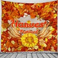 Harvest Festival Holiday Party Wall Tapestry Art Decor Blanket Curtain Picnic Tablecloth Hanging Home Bedroom Living Room Dorm Decoration Polyester