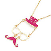 Hat Beard Alloy Acrylic Necklace