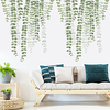 Hazy Green Leaves Botanical Wall Stickers Plane Wall Stickers Decorative Wall Stickers PVC Home Decoration Wall Decal Wall Decoration 2pcs miniinthebox