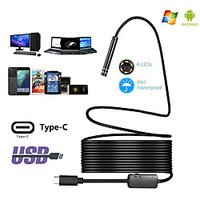 HD industrial endoscope TYPE C Android endoscope Waterproof mobile phone endoscope Air conditioning duct cord 1 m