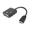 HDMI 1.4 Adapter Cable,  HDMI 1.4 to VGA 3.5mm Audio Adapter Cable Male - Female 0.1m(0.3Ft)