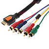 HDMI to 5 RCA 5RCA Adapter AV Cable(Black,  1.5M)