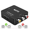 HDMI TO AV Scaler Adapter HD Video Composite Converter Box HDMI to RCA AV/CVSB L/R Video 1080P Mini HDMI2AV Support NTSC PAL