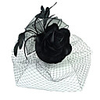 Head Jewelry Hat Masquerade Floral Retro Vintage Vintage 1920s Tulle Cloth Feather Mesh For Black Swan Cosplay Women