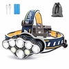head torch,  8 led 18000 lumen headlamp,  usb rechargeable super bright waterproof headlight for camping,  cycling,  climbing,  hiking,  fishing,  night reading,  running miniinthebox