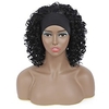 Headband Wig Afro Short Curly Wigs For Black Women Mixed Color Heat Resistant Fiber Synthetic Big Bouncy Fashion Lady Wig 10 Inches(1B/350) miniinthebox