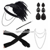 Headbands Earrings Pearl Necklace Halloween Costume Outfits 1920s Halloween Alloy For The Great Gatsby Cosplay Women