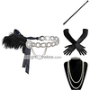 Headbands Pearl Necklace Halloween Costume Outfits 1920s Halloween Alloy For The Great Gatsby Cosplay Women