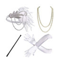 Headbands Pearl Necklace Outfits 1920s Alloy For The Great Gatsby Cosplay Women