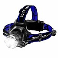 headlamp,  super bright led headlamps 18650 usb rechargeable ipx4 waterproof flashlight with zoomable work light,  hard hat light for camping,  hiking,  outdoors (blue)