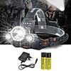 Headlamps Headlight 10000 lm LED Emitters 4 Mode with Batteries and Charger Anglehead Suitable for Vehicles Super Light Camping / Hiking / Caving Cycling / Bike Hunting White Green Red