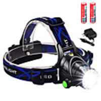 Headlamps Headlight 3000 lm LED Emitters 3 Mode with 2x18650 Batteries and Charger Zoomable Portable UK USA EU Plug Camping / Hiking / Caving Cycling / Bike Hunting / Aluminum Alloy