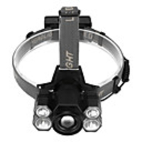 Headlamps LED 5 Emitters Portable Adjustable Wearproof Durable Camping / Hiking / Caving Everyday Use Cycling / Bike Black