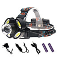 Headlamps Waterproof 3000 lm LED LED 5 Emitters with Charger Waterproof Portable Camping / Hiking / Caving Everyday Use Cycling / Bike Outdoor Black / 4 (High > Mid > Low > Strobe)