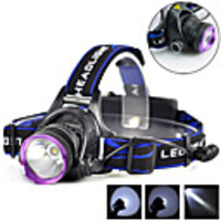 Headlamps Waterproof Rechargeable 1800 lm LED LED 1 Emitters 3 Mode with Batteries and Chargers Waterproof Rechargeable Camping / Hiking / Caving Everyday Use Cycling / Bike