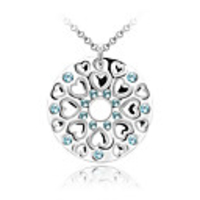 Heart and Diamond Crystal Necklace