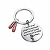 heart is judged by how much you are loved by others keychian"e keychain ruby slippers charm keychain wizard of oz inspired gift (heart keychain)