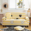 Heart Print 1-Piece Sofa Cover Couch Cover Furniture Protector Soft Stretch Slipcover Spandex Jacquard Fabric Super Fit for 1~4 Cushion Couch and L Shape Sofa, Easy to Install(1 Free Cushion Cover)