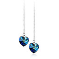 Heart Shape Crystal Ear Line