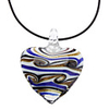 Heart Shape Thread Pattern Colored Glaze Necklace