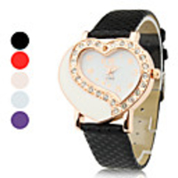 Heart-shaped Alloy Band Quartz Wrist Watch For Women