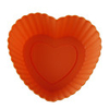 Heart Shaped Silicone Mould for DIY Cake/Muffin/Cupcake/Soap,  Orange