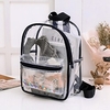 Heavy Duty Clear Backpack Durable See Through Bookbags for School Work miniinthebox