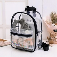 Heavy Duty Clear Backpack Durable See Through Bookbags for School Work miniinthebox