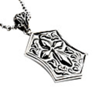 Hexagonal Plate Titanium Steel Necklace