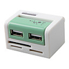 Hi-speed 2 Port USB 2.0 COMBO hub with 43 in 1 Card Reader