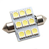 High-performance 36mm 9 5050 SMD White LED Car Signal Light