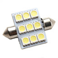 High-performance 36mm 9 5050 SMD White LED Car Signal Light