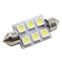 High-performance 39mm 6 5050 SMD White LED Car Signal Light