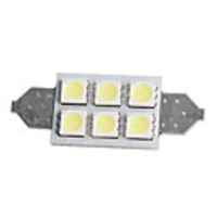 High-performance 39mm 6 5050 SMD White LED Car Signal Light CANBUS