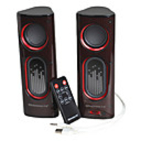 High-Performance Desktop Speakers with IR Remote Control (3W x 2)