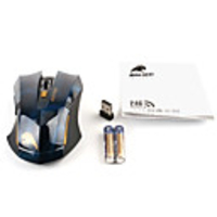 High-Performance Wireless USB Optical Gaming Mouse (2500DPI,  Black)