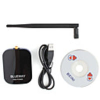 High Power 1000mW USB 2.0 WiFi Wireless Network Dongle (Black)