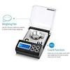 High Precision Professional Digital Milligram Scale 20g/0.001g Mini Electronic Balance Powder Scale Gold Jewelry Carat Scale Digital Weight with Calibration Weight Tweezer and Weighing Pan